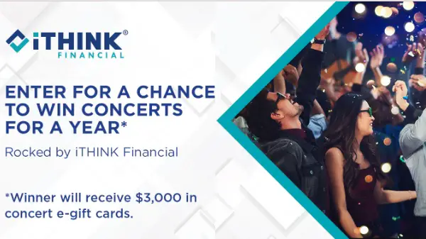 iTHINK Financial Free Concerts for a Year Giveaway – Win $3K in Tickets