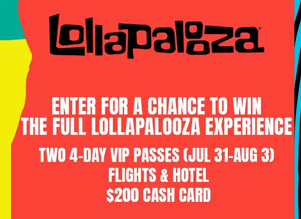 Win a VIP Lollapalooza Festival Trip in Chicago!