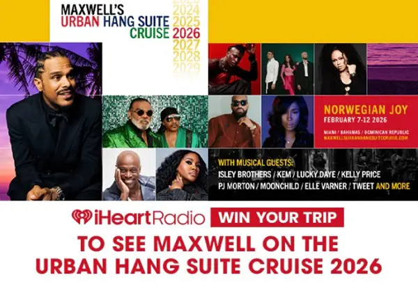 Win a Trip to See Maxwell Live on the 2026 Urban Hang Suite Cruise!