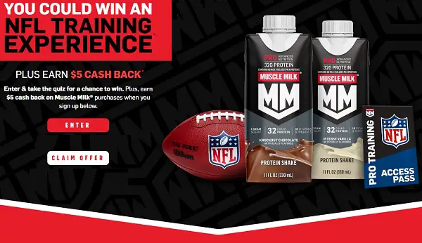 Muscle Milk x NFL Sweepstakes – Win an NFL Training Experience