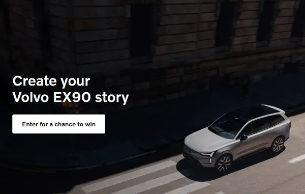 My Volvo EX90 Story Sweepstakes – Win a Luxury Electric SUV