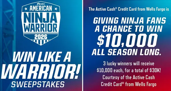 NBC Win Like a Warrior Sweepstakes 2026 – Win $10,000 Cash for Ninja Fans! (3 Winners)