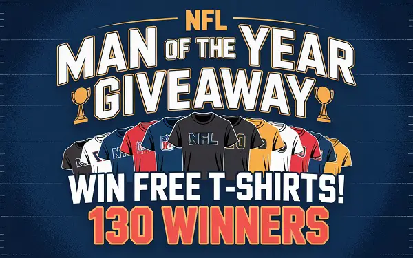 NFL Man of the Year Giveaway: Win Free T-shirts! (130 Winners