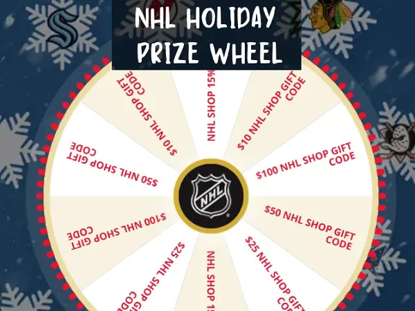 NHL Holiday Prize Wheel Giveaway – Spin & Win Up to $100