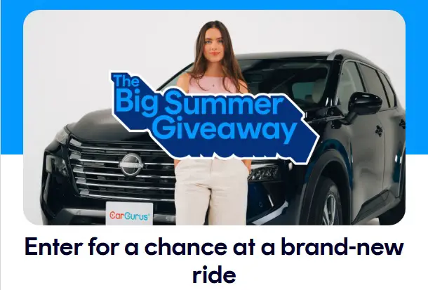 CarGurus Big Summer Giveaway – Win A New Nissan Kicks SR and $20000 Cash!