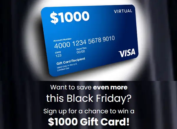 Nutricost Black Friday Giveaway – Win a $1000 Visa Gift Card