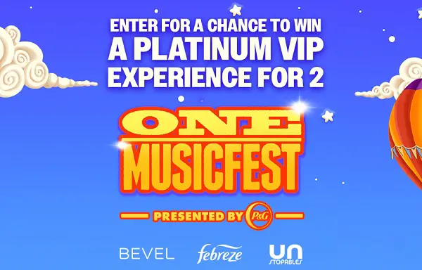 P&G One Music Festival Flyaway Sweepstakes – Win a Trip to Atlanta!
