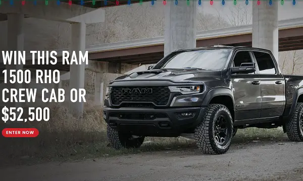 One Country Ram Truck Giveaway – Win a 2025 Ram 1500 RHO Crew Cab 4X4 or $52500 Cash!