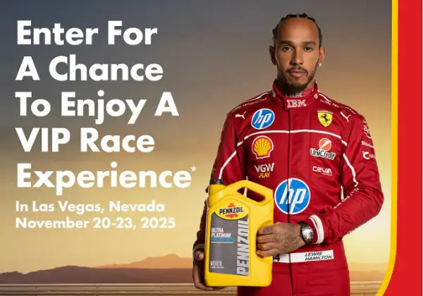 Pennzoil 2025 VIP Race Experience Sweepstakes – Win a Vegas Racing Adventure!