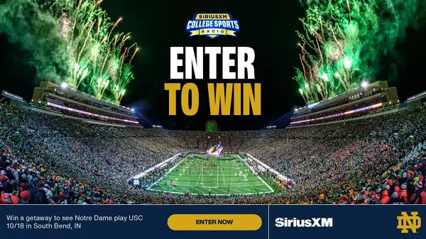 Win A Trip to See Notre Dame Play USC in South Bend, In!