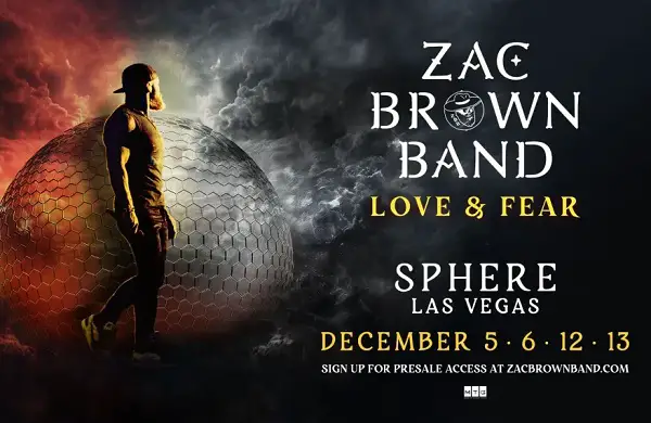 Win a Trip to See Zac Brown Band at Sphere Las Vegas!