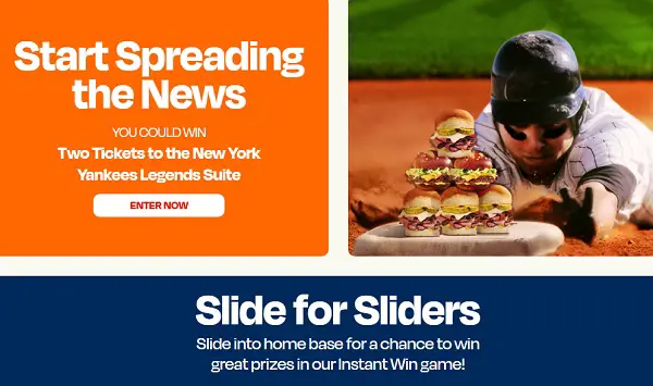 Slide for Sliders Sweepstakes – Win Yankees Legends Suite Tickets!