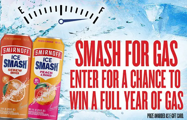 Smirnoff Ice Smash Sweepstakes: Win Free Gas for a Year
