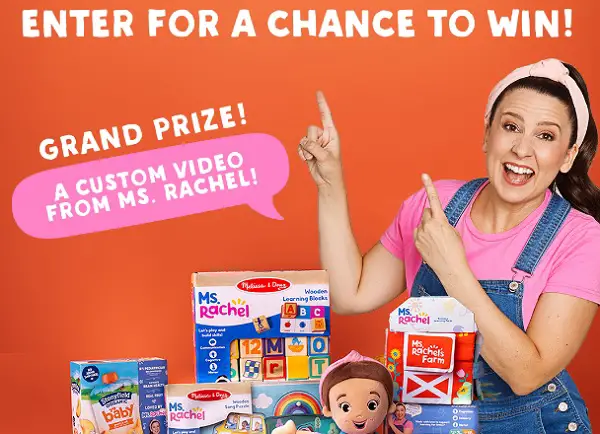 O Is For Organic Sweepstakes: Win a Personalized Video from Ms. Rachel + a Year of YoBaby Organic Yogurt! (10 Winners)