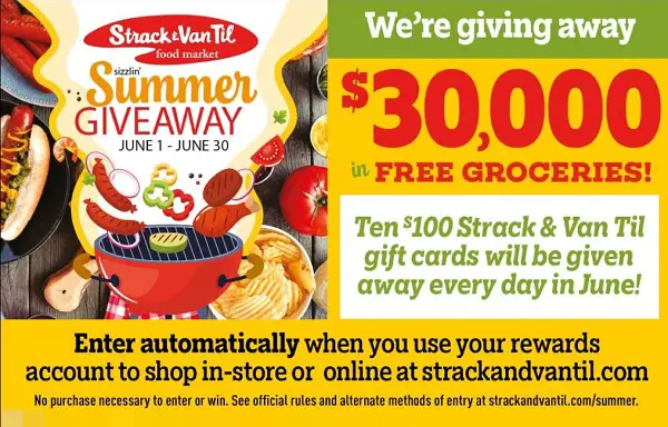 Win a $100 Strack & Van Til Gift Card – 10 Daily Winners!