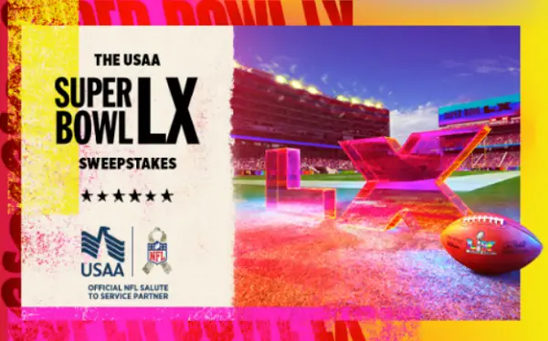USAA Super Bowl LX Sweepstakes 2025 – Win a Trip to the 2026 Super Bowl in California!