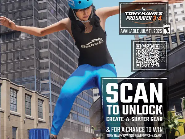 Electrolit Tony Hawk’s Pro Skater 3+4 Sweepstakes 2025 (5125 Winners)
