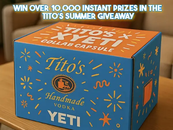 Tito’s Summer Sweepstakes – Win YETI Collab Prizes & Custom Stickers! (10025 Winners)