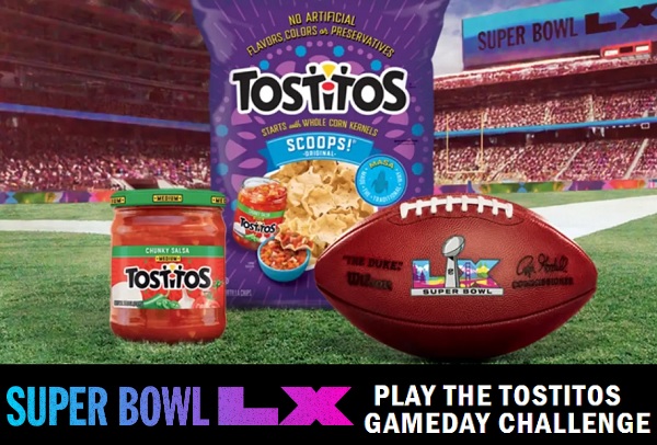 Frito-Lay Super Bowl LX Tostitos Challenge Giveaway: Win Super Bowl LX Tickets, Ultimate Football Prize Packs & More!