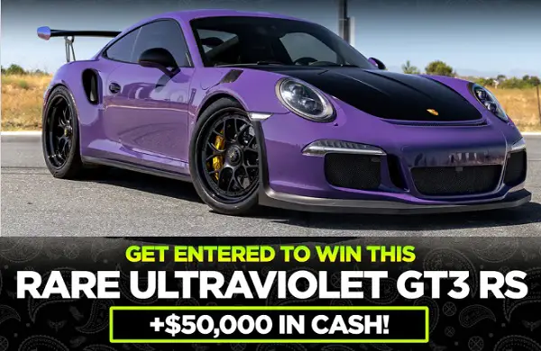 Tunercult Porsche Giveaway – Win a 2016 GT3RS “Ultraviolet” + $50K or $200,000 Cash
