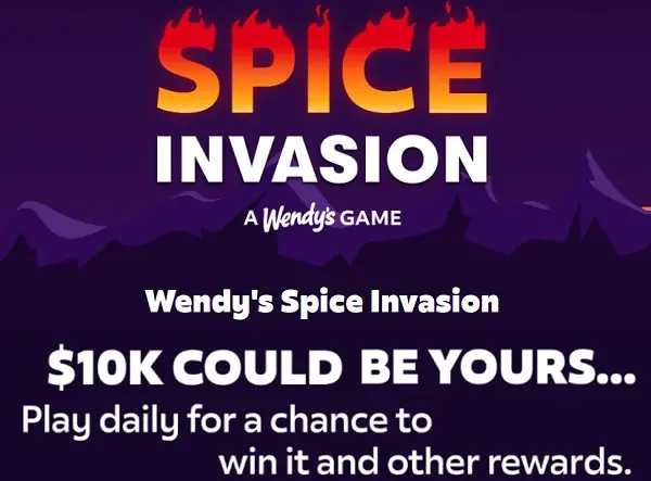 Wendy’s Rewards Instant Win Game – Win $10,000 Cash + 60,000 Daily Prizes!