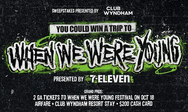 Club Wyndham 2025 Sweepstakes: Win a Trip to When We Were Young Festival