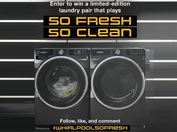 Whirlpool So Fresh, So Clean Laundry Giveaway – Win a Washer & Dryer Set! (5 Winners)