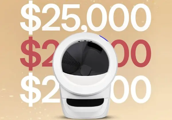 Whisker Litter-Robot 25th Anniversary Sweepstakes: Win $25000 Cash!