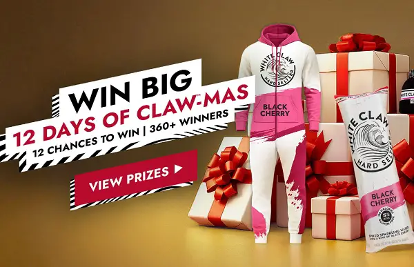 White Claw 12 Days of Giveaway – Win Daily Holiday Prizes!