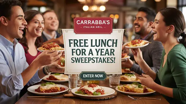 Win a Year of Free Lunch at Carrabba’s Italian Grill! (20 Winners)