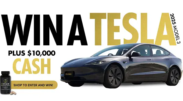 Zelenko Labs Tesla Giveaway: Win a 2025 Tesla Model 3 + $10K Cash Prize!