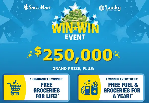 Save Mart’s Win-Win Event – Win $250,000 Cash, Free Groceries for Life & Instant Prizes!