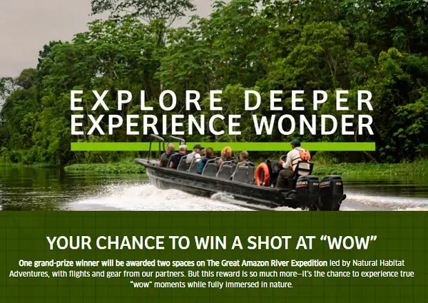 Adventure Sweepstakes: Win Amazon Rainforest Trip