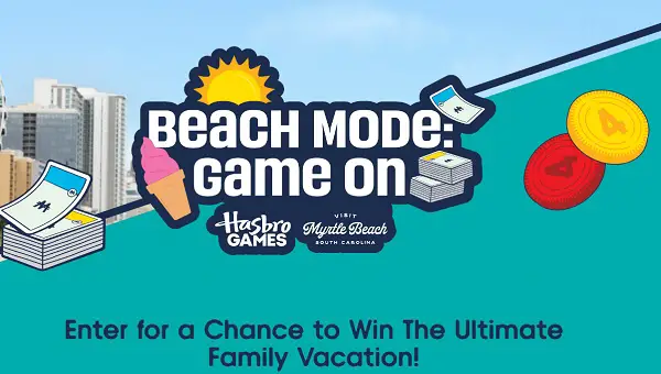 Visit Myrtle Beach & Hasbro Games Sweepstakes – Win a 5-Day Oceanfront Family Trip!