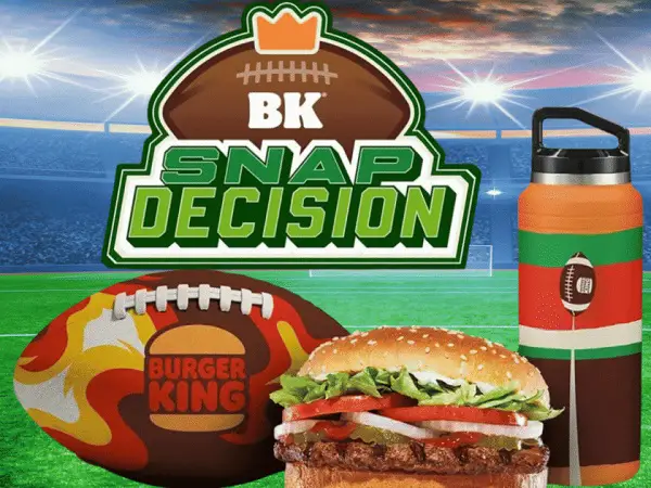 BK’s Snap Decision Giveaway: Win Burger King Branded Swag! (82 Winners)