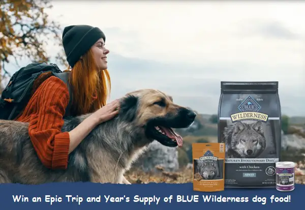 Win a Getaway for You and Your Dog + A Year of BLUE Wilderness Dog Food!