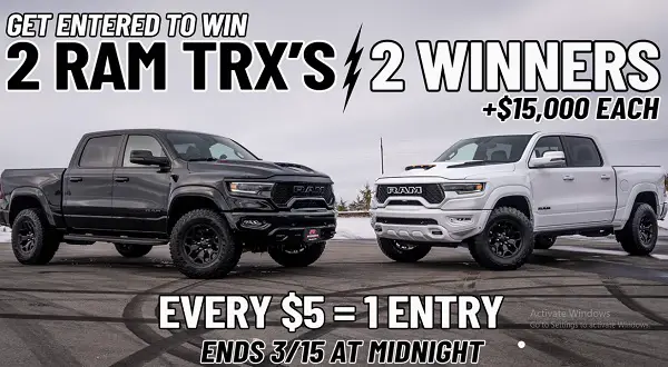 CBoysTV Dodge TRX Giveaway – Win a 2021 Dodge TRX, $15,000 Cash & VIP Meet Experience