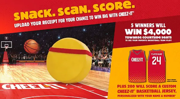 Cheez-It Courtside Sweepstakes: Win $4,000 for Courtside Basketball Seats! (5 Winners)