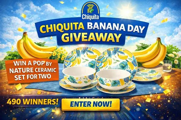 Chiquita Banana Day Giveaway – Win Ceramic Sets for 2! (490 Winners)