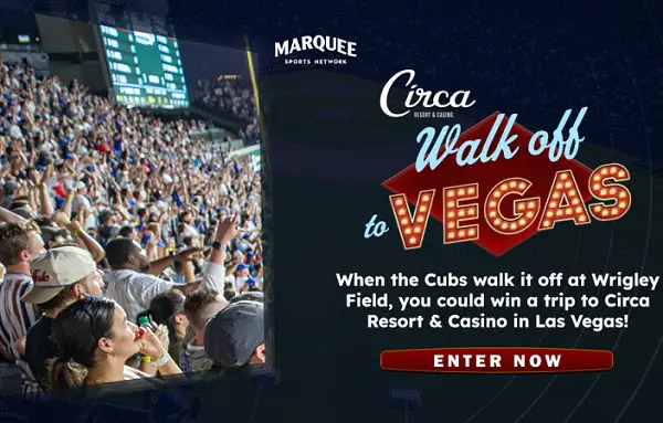 Cubs Walk-Off Sweepstakes: Win Vegas Trip! (81 Winners)