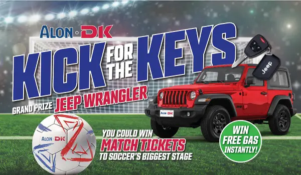 Kick for the Keys Sweepstakes and Instant Win Game: Win a 2026 Jeep Wrangler + Gas & More