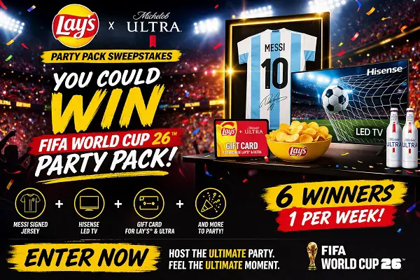 Lay’s x ULTRA Giveaway: Win FIFA World Cup 2026 Party Pack! (6 Winners)