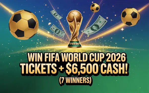 Win FIFA World Cup 2026 Tickets + $6,500 Cash! (7 Winners)