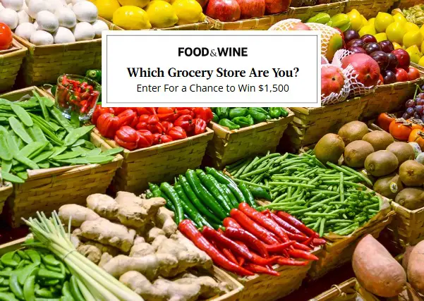 Grocery Quiz Sweepstakes – Win $1,500 Gift Card