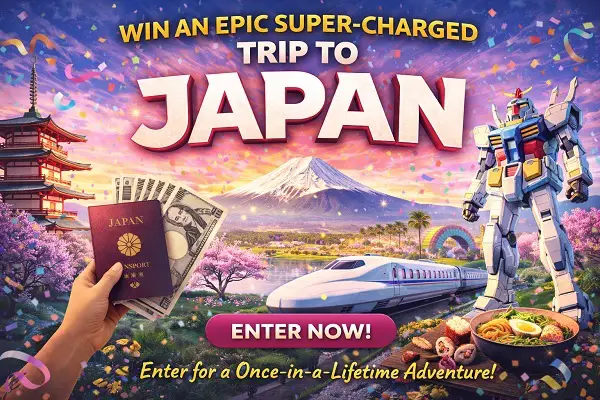 Win an Epic Super-Charged Trip to Japan! (10 Winners)