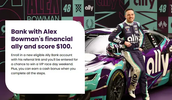 Ally Alex Bowman Refer-A-Friend Sweepstakes – Win a VIP NASCAR Race Weekend!