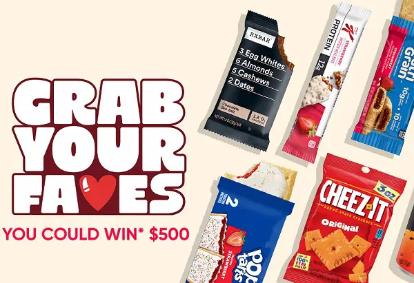 Grab Your Faves Sweepstakes – Win $500 or $25 Gift Cards
