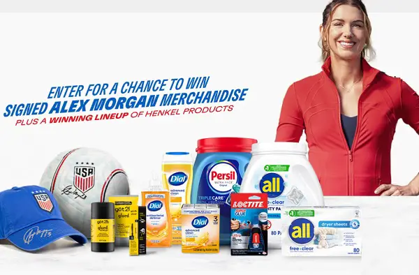 Henkel Winning Starts at Home Sweepstakes – Win Alex Morgan Signed Gear & Gift Cards [76 Winners]