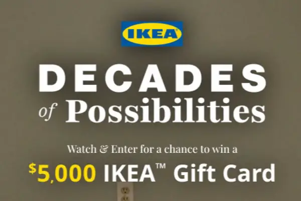 HGTV Decades of Possibilities Sweepstakes – Win $5,000 in IKEA Digital Gift Cards