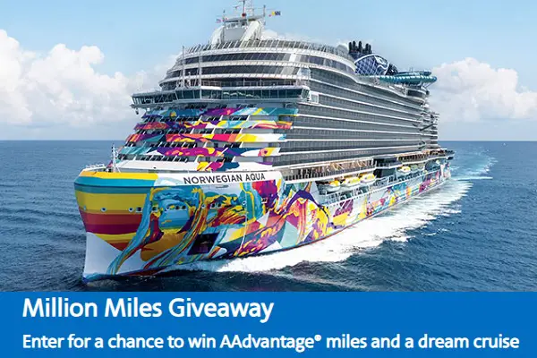 AAdvantage Million Miles Giveaway: Win 500,000 Miles + Dream Cruise Getaway!